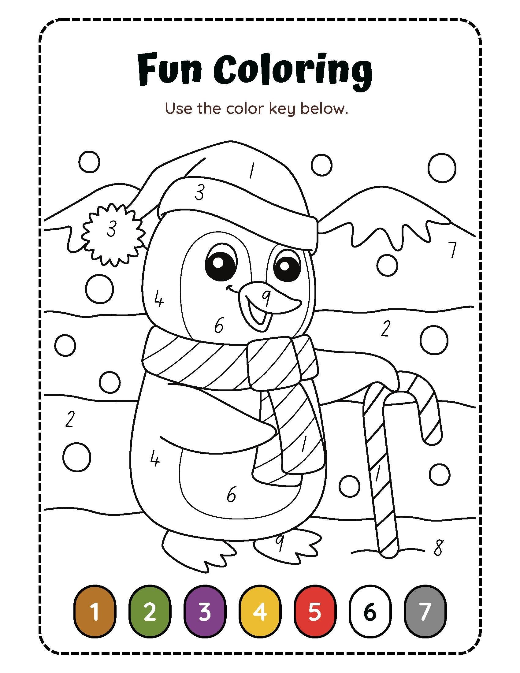 FUN COLORING .Use the color key below.