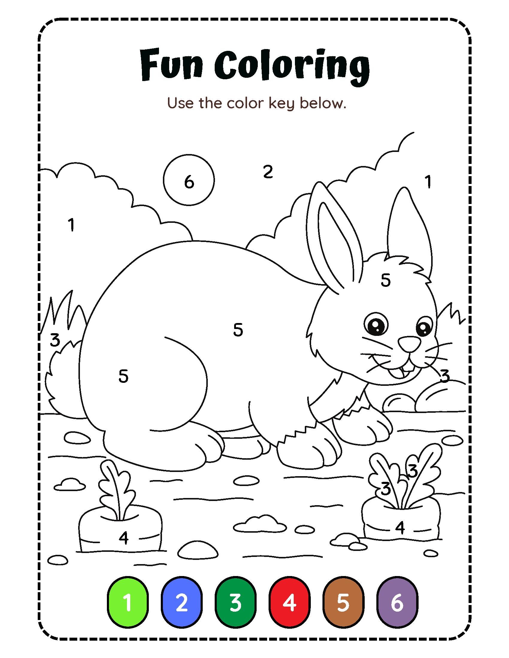 FUN COLORING .Use the color key below.