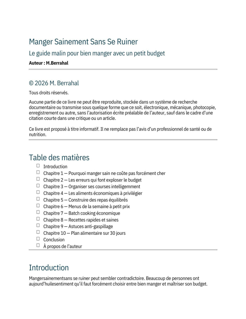 Manger Sainement Sans Se Ruiner