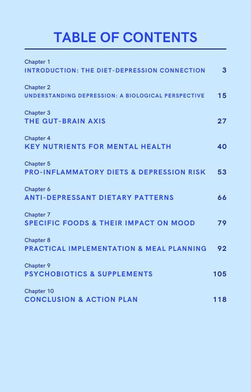 Your diet affects the development of depression